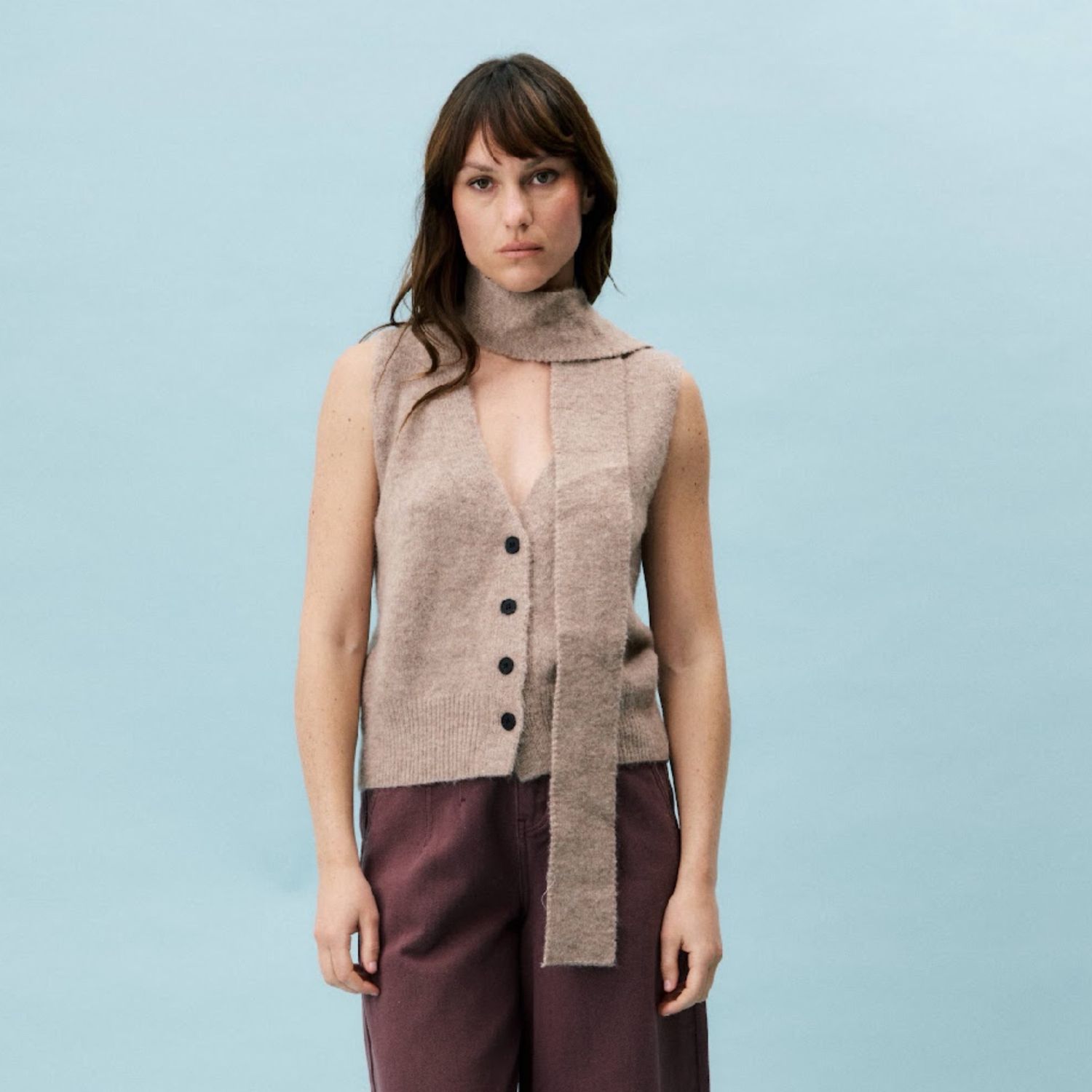 Cardigan seve beige
