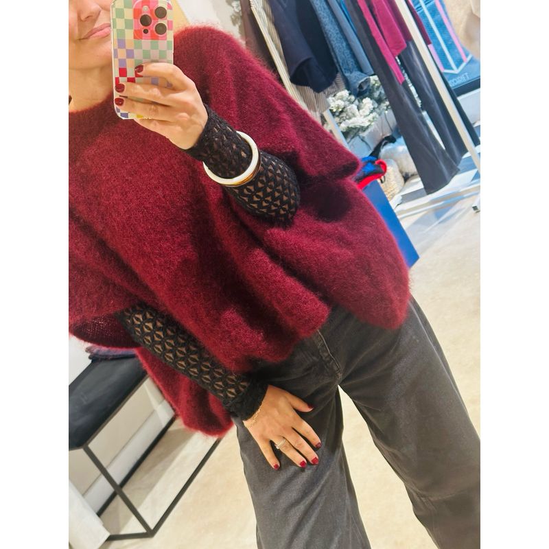 Pull coco bordeaux