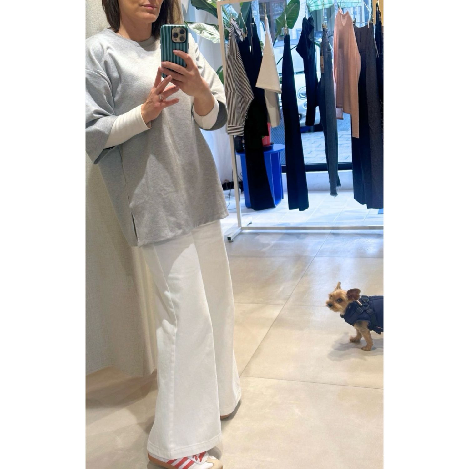 Betsy top grey melange MBYM