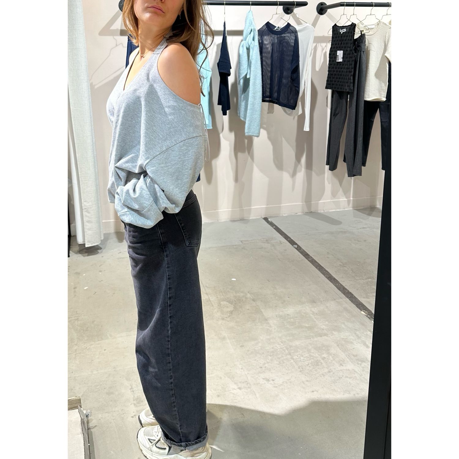 Barrel jeans medium grey