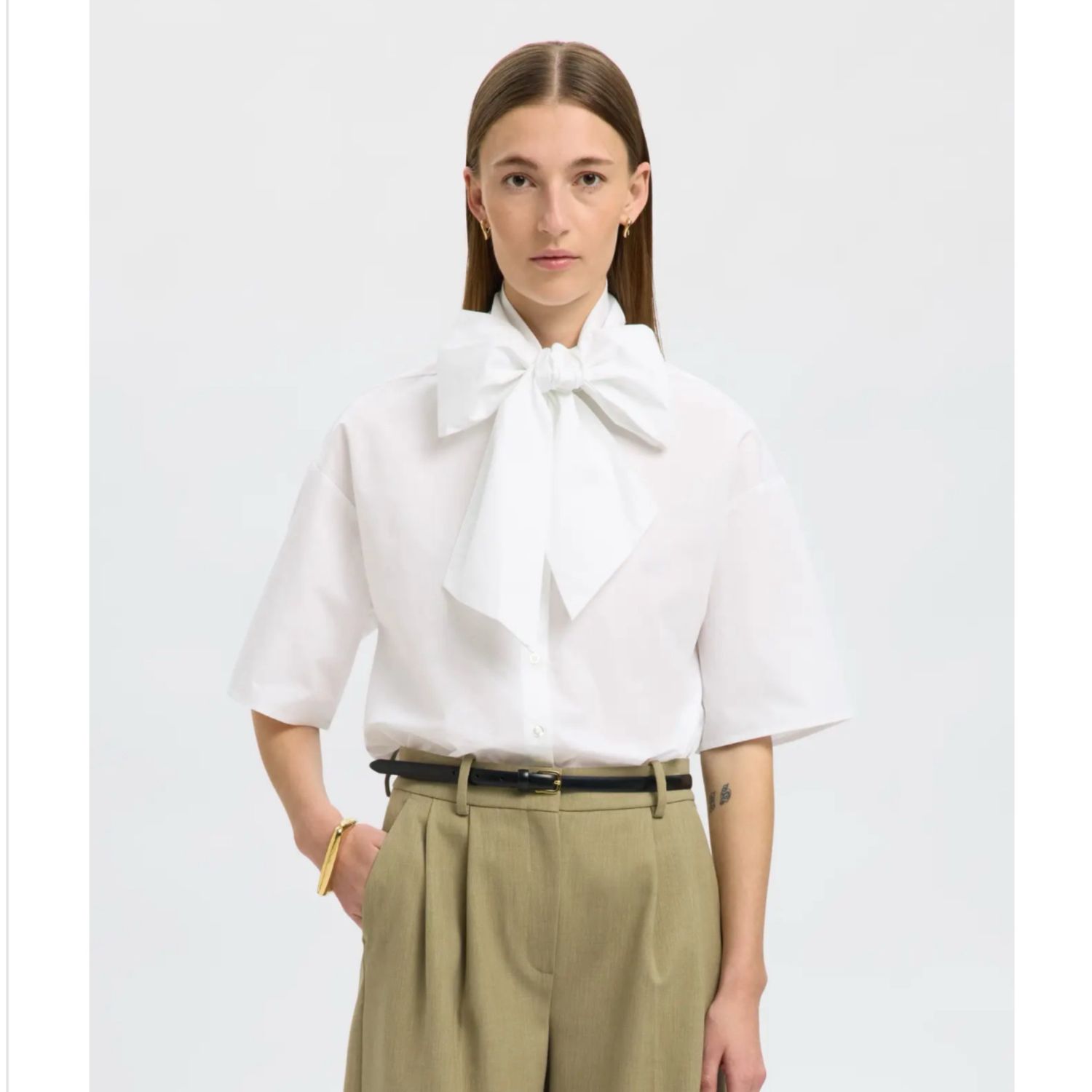 Aya juno bow blouse