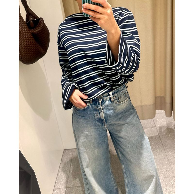 Polly boatneck striped tee