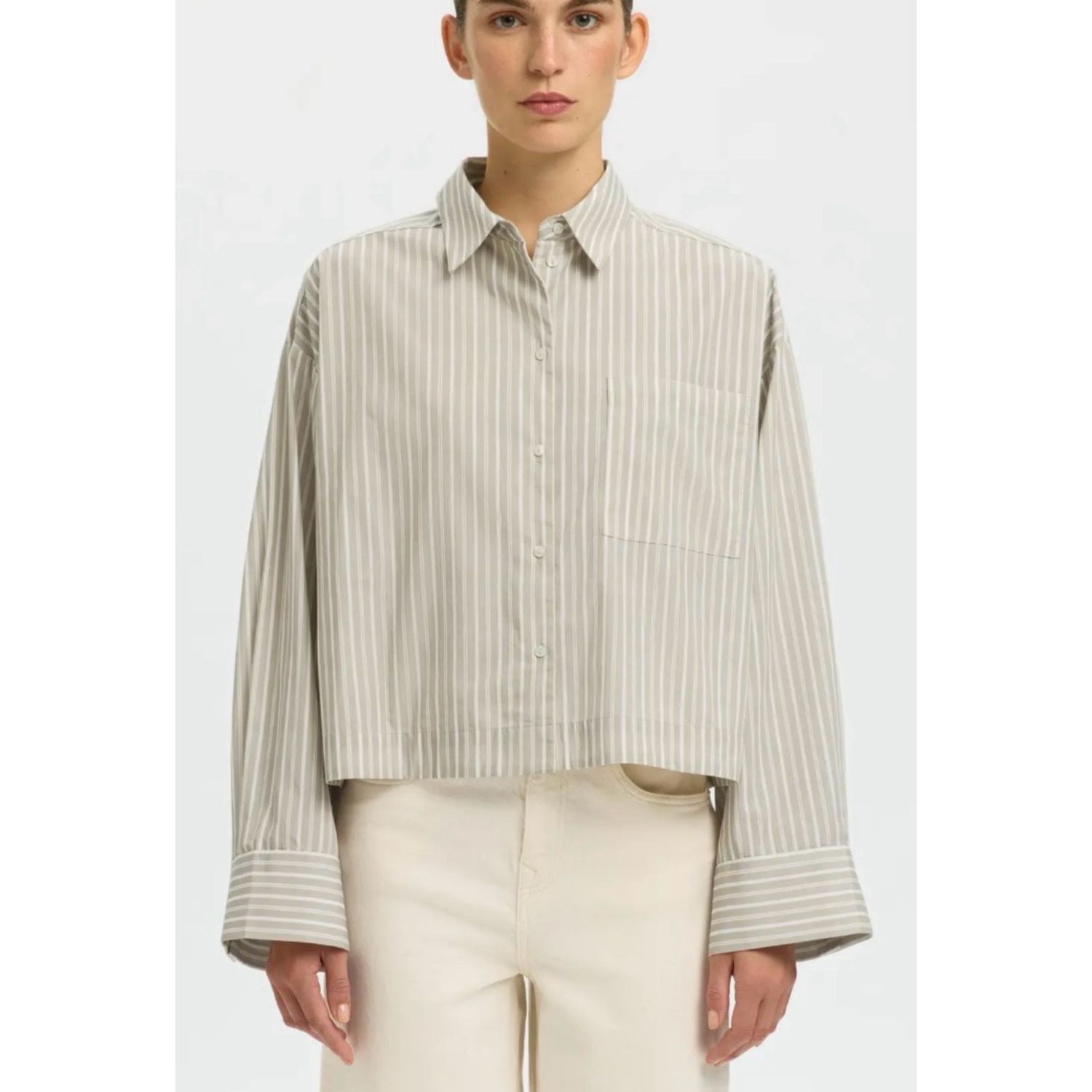 Astha cropped boxy shirt pure cashmere bright