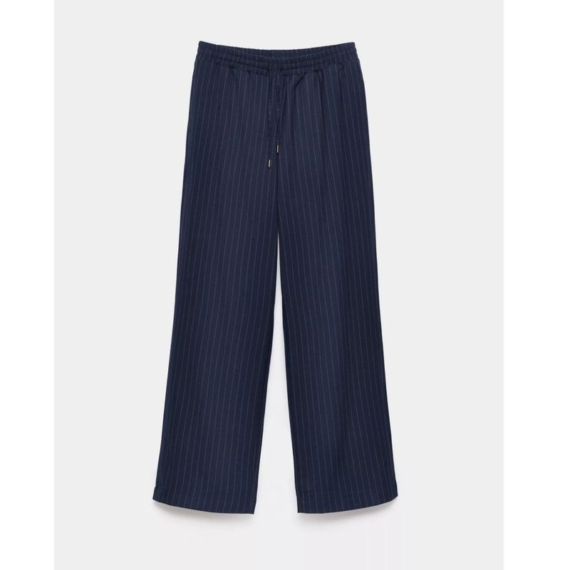 Tobisa broek gestreepte blauwe broek