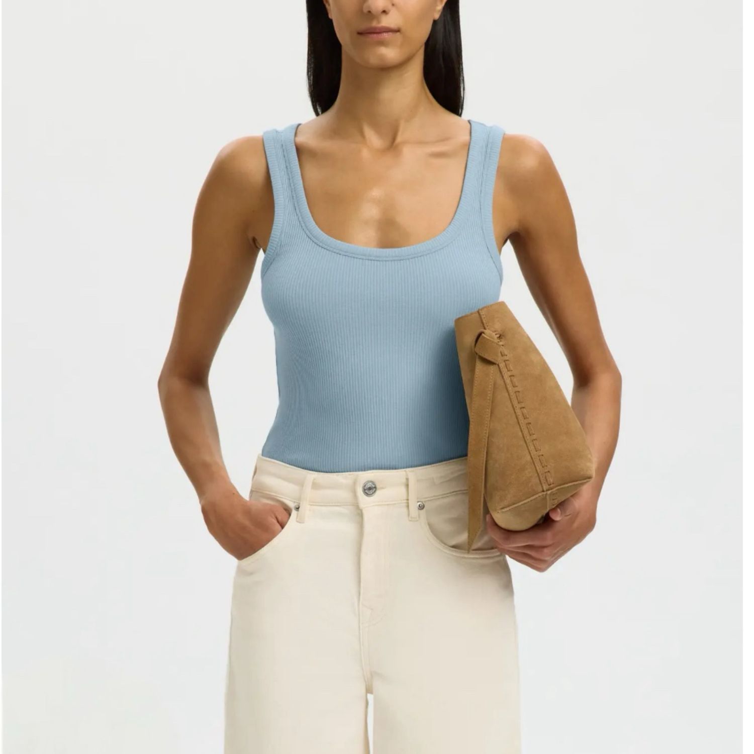 Anna tank top dusty blue