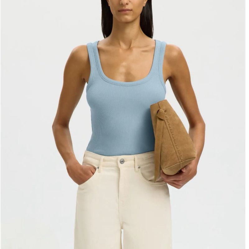 Anna tank top dusty blue