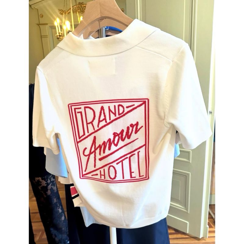 Amour knit polo cardigan