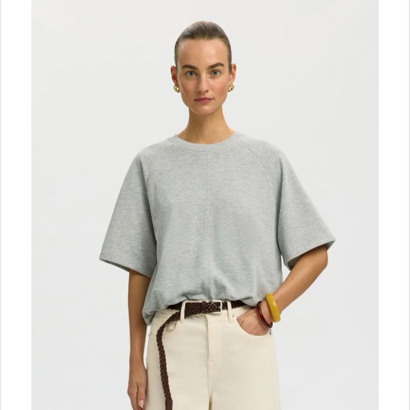 Tabby bubble sweat light grey