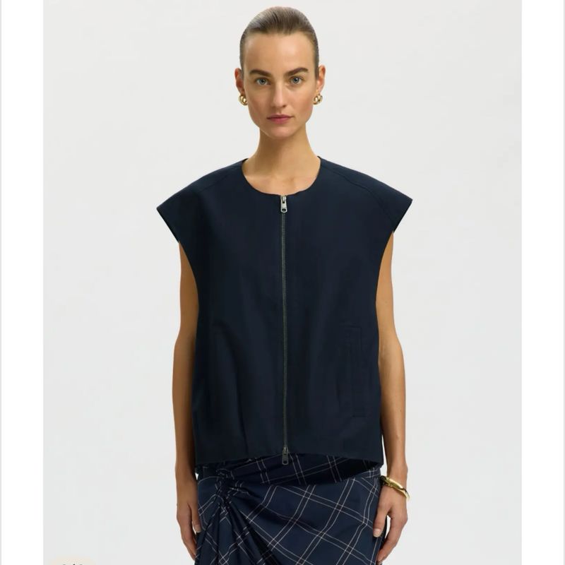 Kylie dark sapphire vest SELECTED