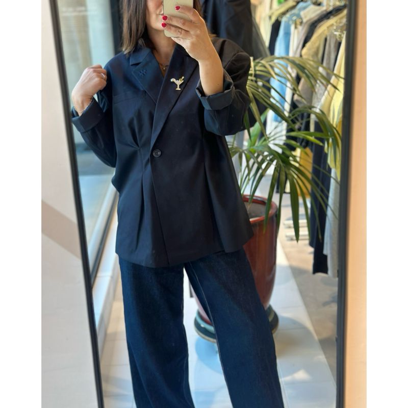 Blazer emelio oversized blue nuit JIJI STUDIO