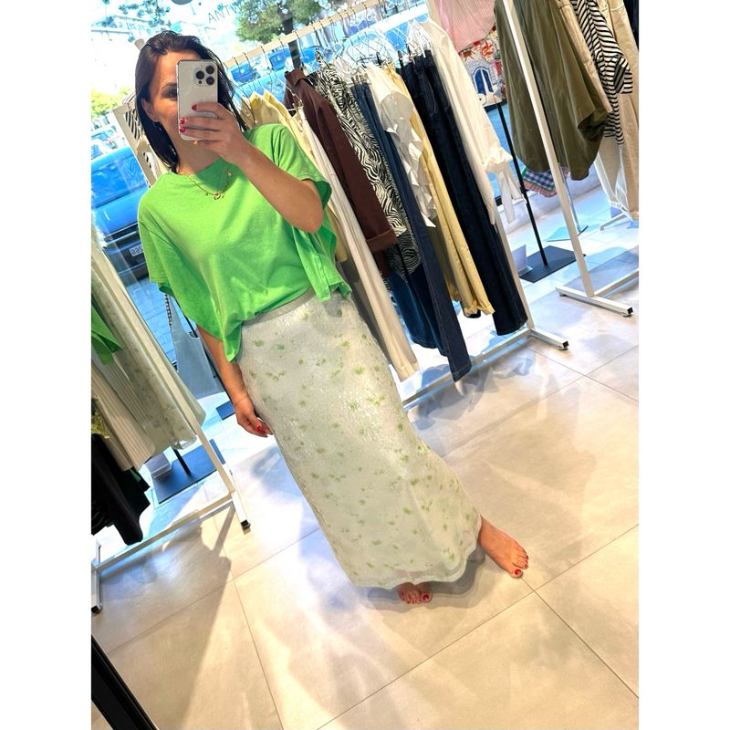 Groene pailetten rok Swan JIJI STUDIO