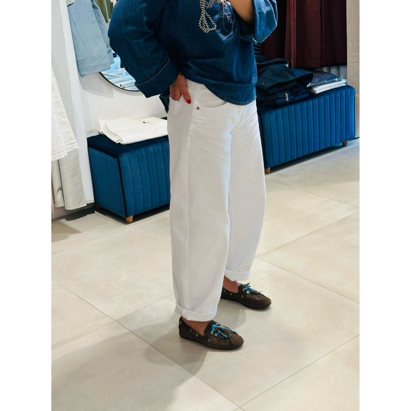 Hottie high barrel bright white jeans