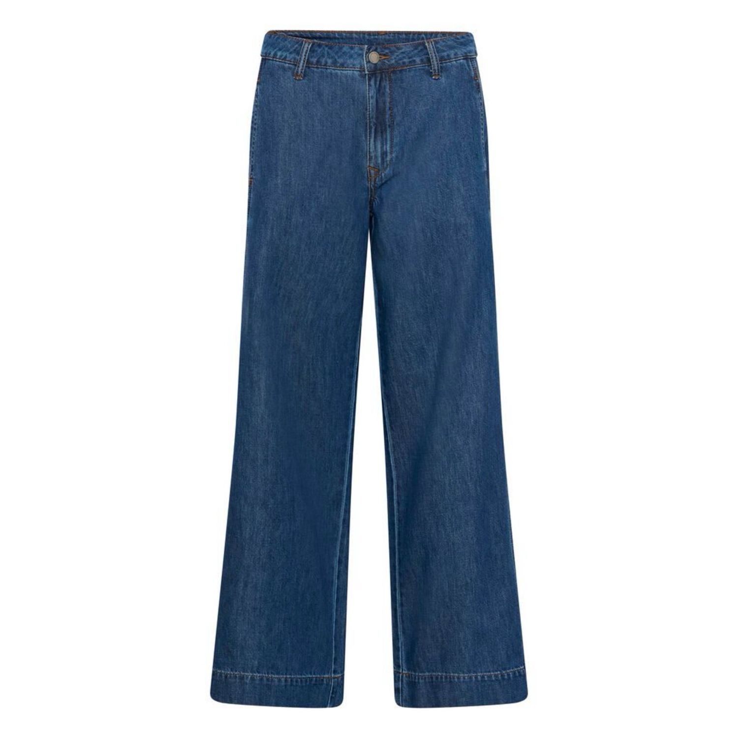 Zito high wide pant medium blue wash
