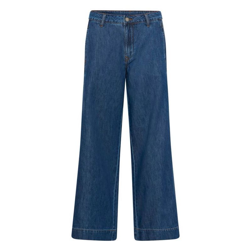 Zito high wide pant medium blue wash
