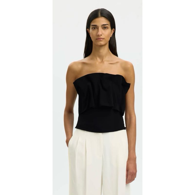Bandeau top Vinelle zwart SELECTED