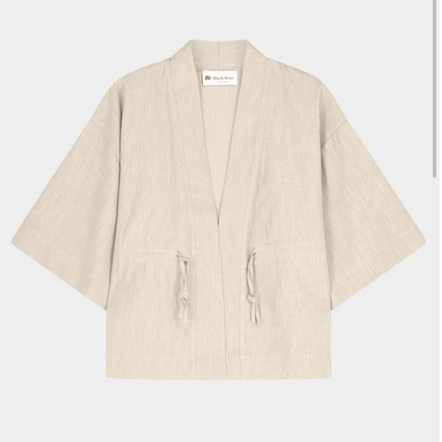 Limono linnen vest beige BLACK ROSE