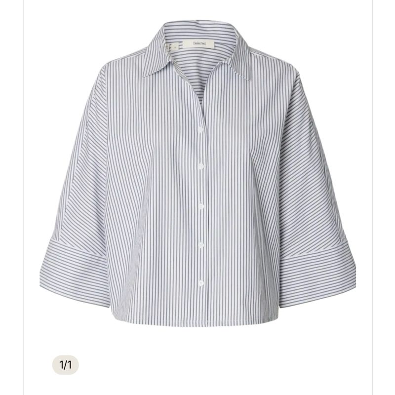 Emilia oversized shirt striped SELECTED
