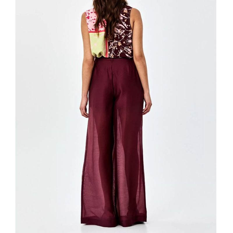Theowider donkerrode broek CKS
