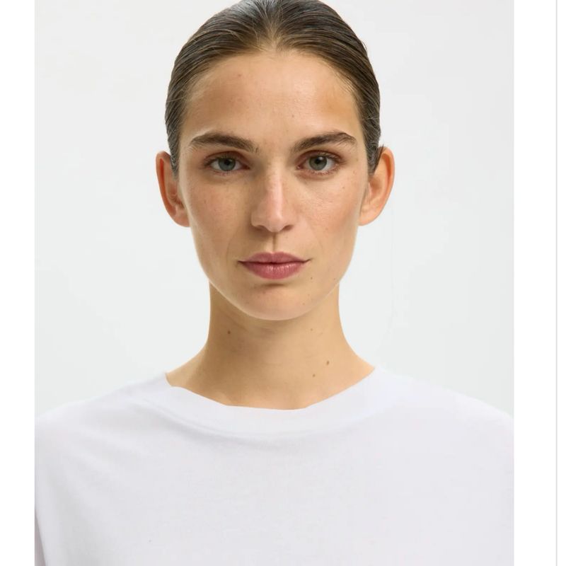 Oversized tee bright white SELECTED
