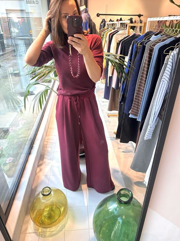 Tenny Katrina Jogging Pant Bordeaux SELECTED