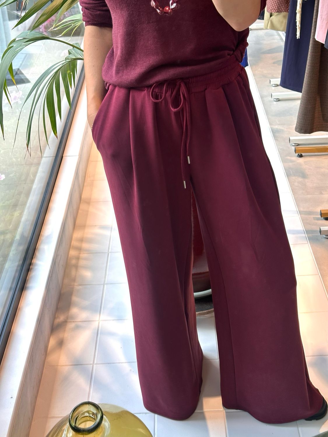 Tenny Katrina Jogging Pant Bordeaux SELECTED