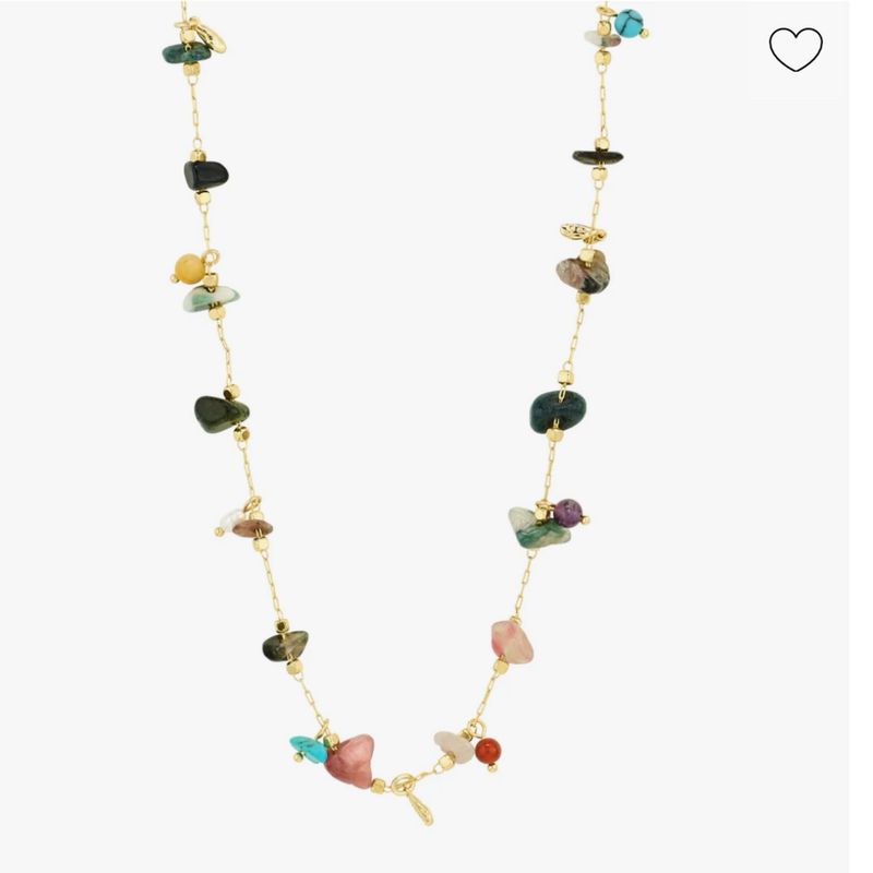 HERE necklace gold plated/multi