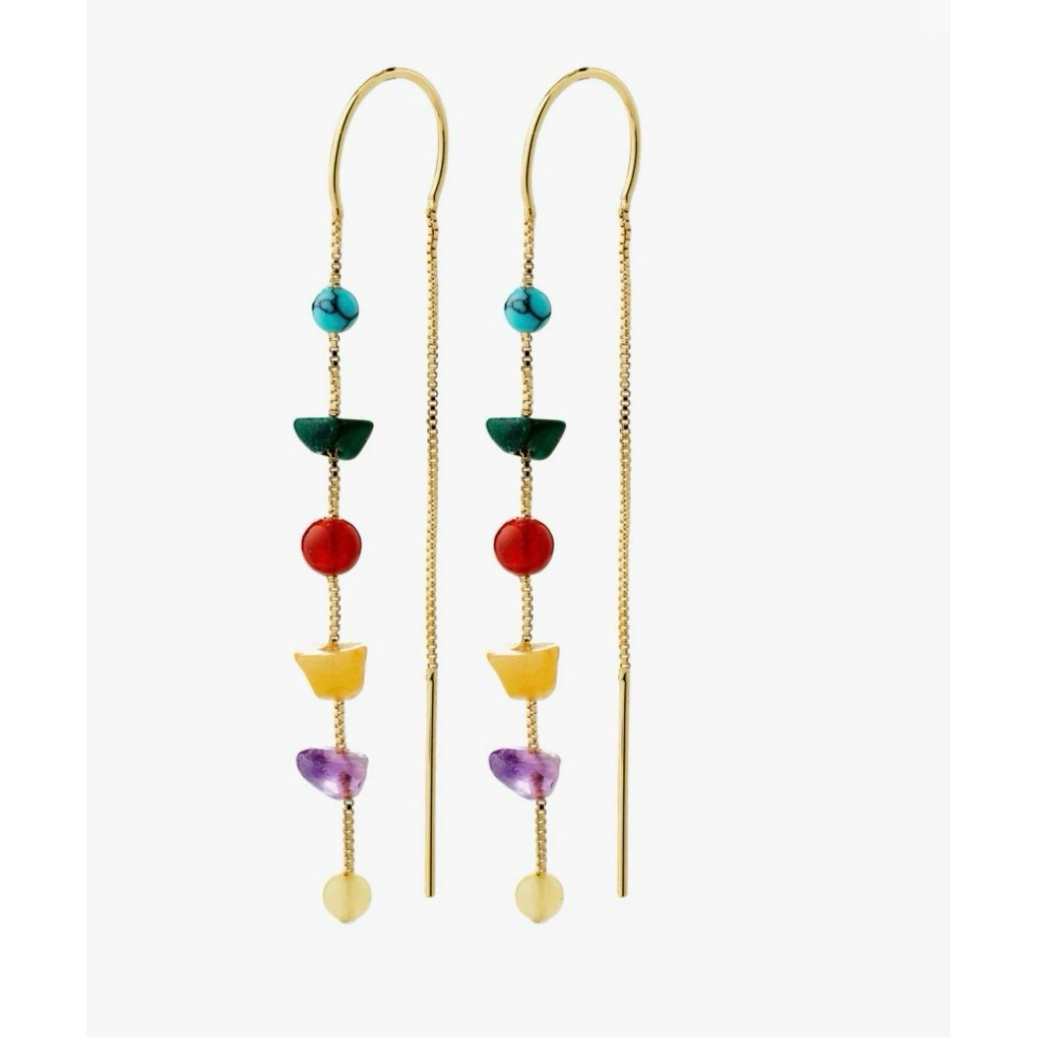 Here earrings gold plated/multi