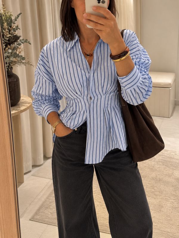 Isidor serenity blue stripe blouse MBYM