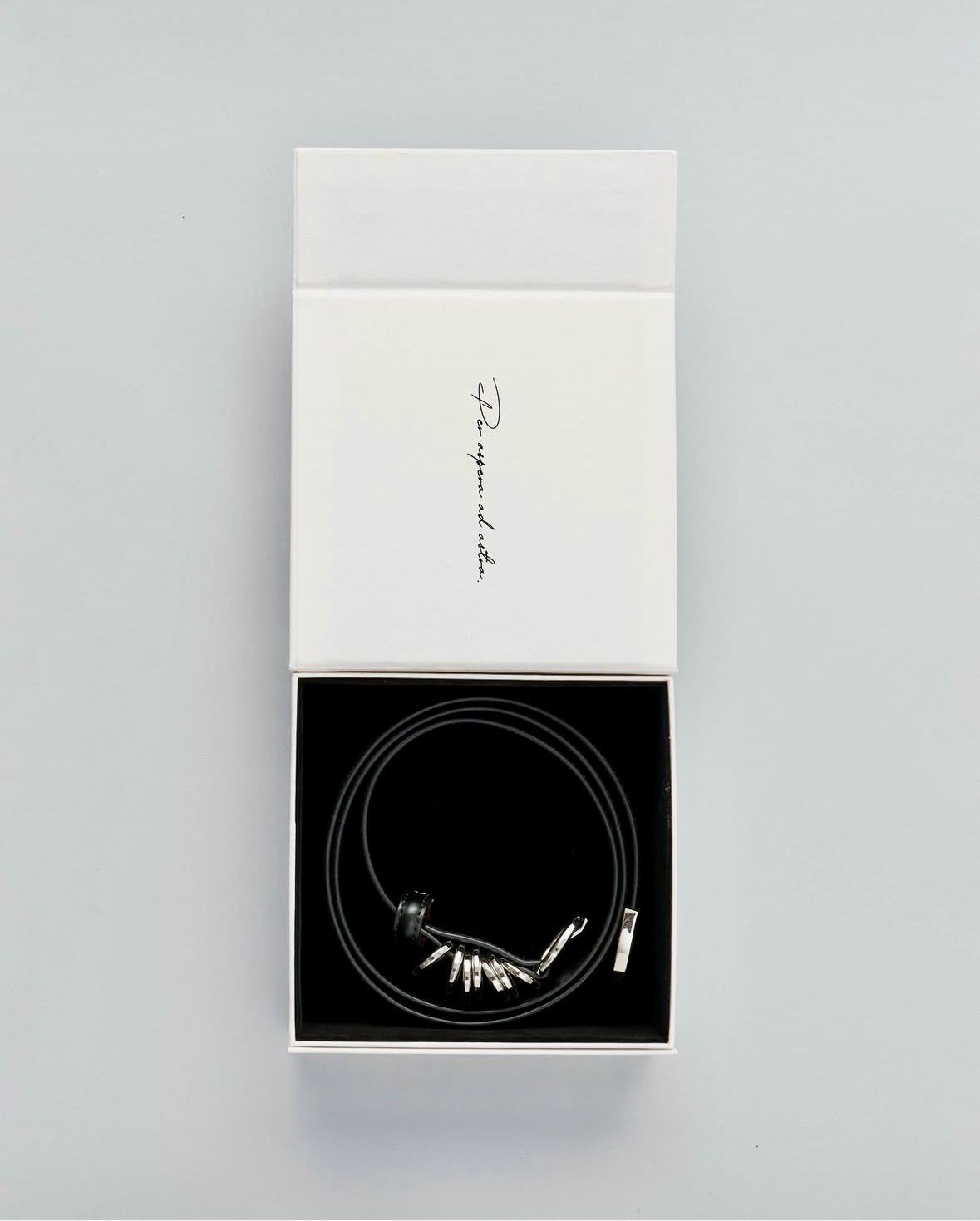 Riem smal leder zwart ELEH
