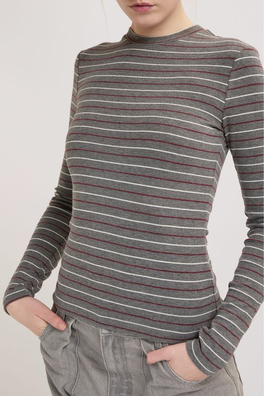 Tee grigio stripe ELEH