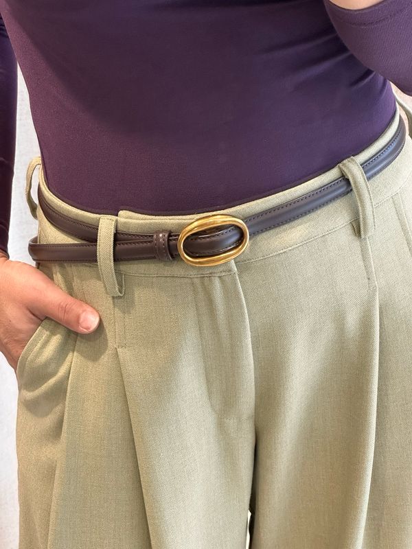 Riem smal leder bruin ELEH