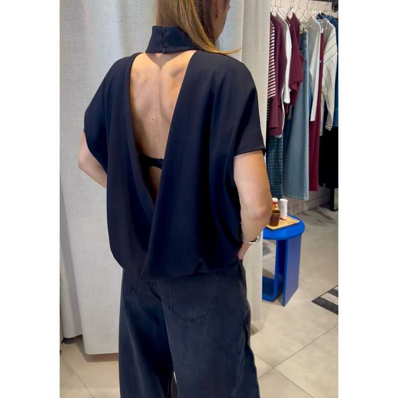Geklede blouse open rug ELEH
