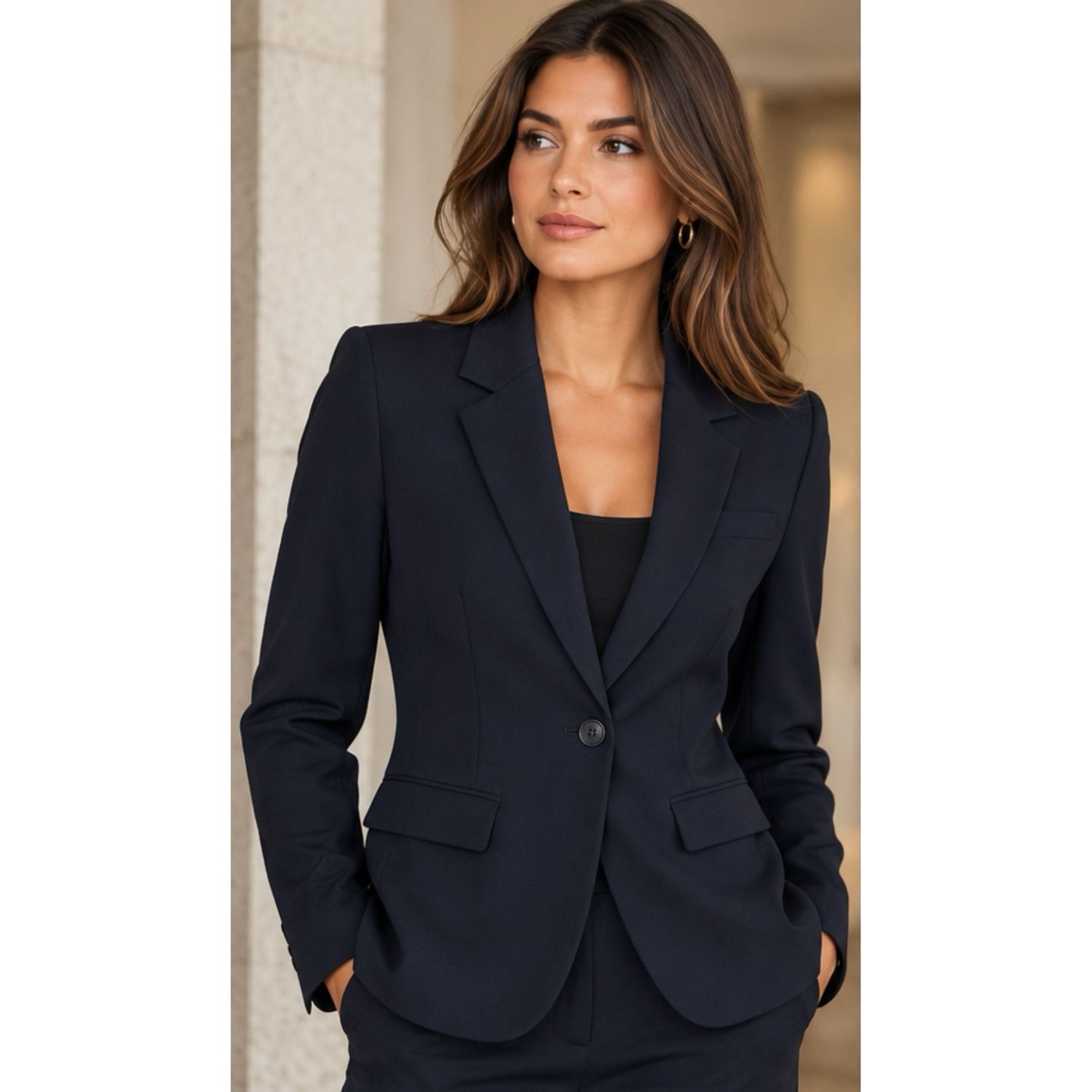 Fitter signe blazer dark sapphire SELECTED