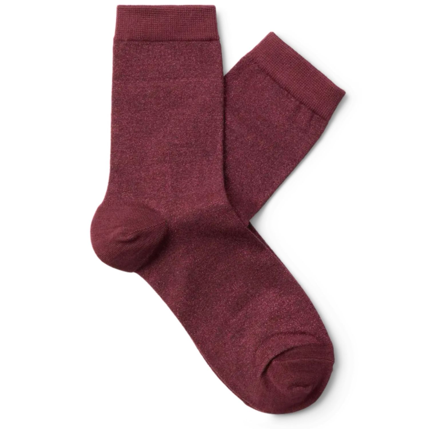 Kim glitter sock tawny port SELECTED