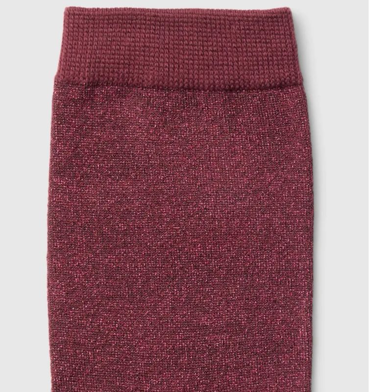 Kim glitter sock tawny port SELECTED