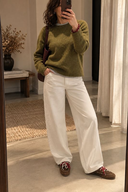 Lulu knit green melange SELECTED