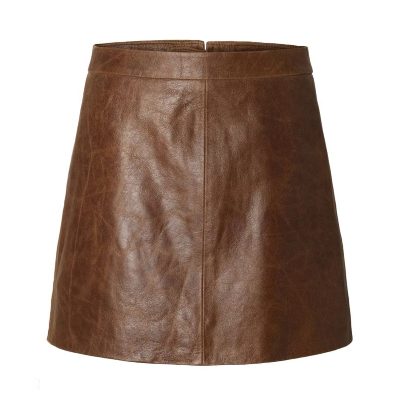 Leather mini skirt delicioso SELECTED