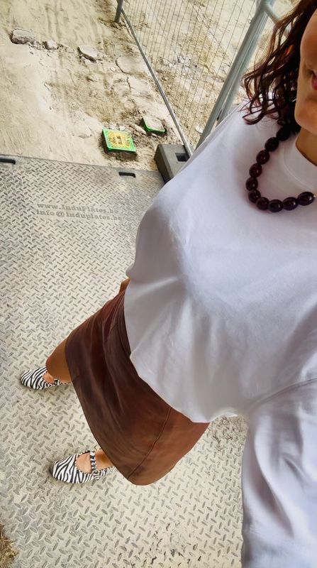 Leather mini skirt delicioso SELECTED