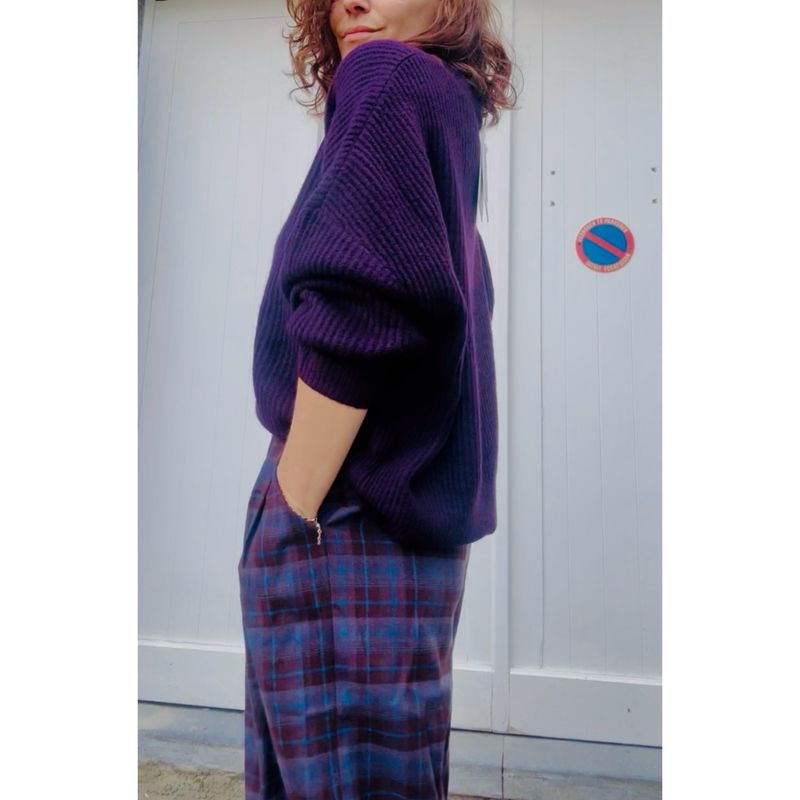 Gillian dark deel purple knit MBYM