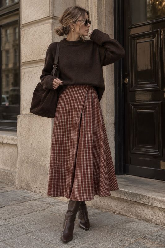Roha skirt red check EDITED