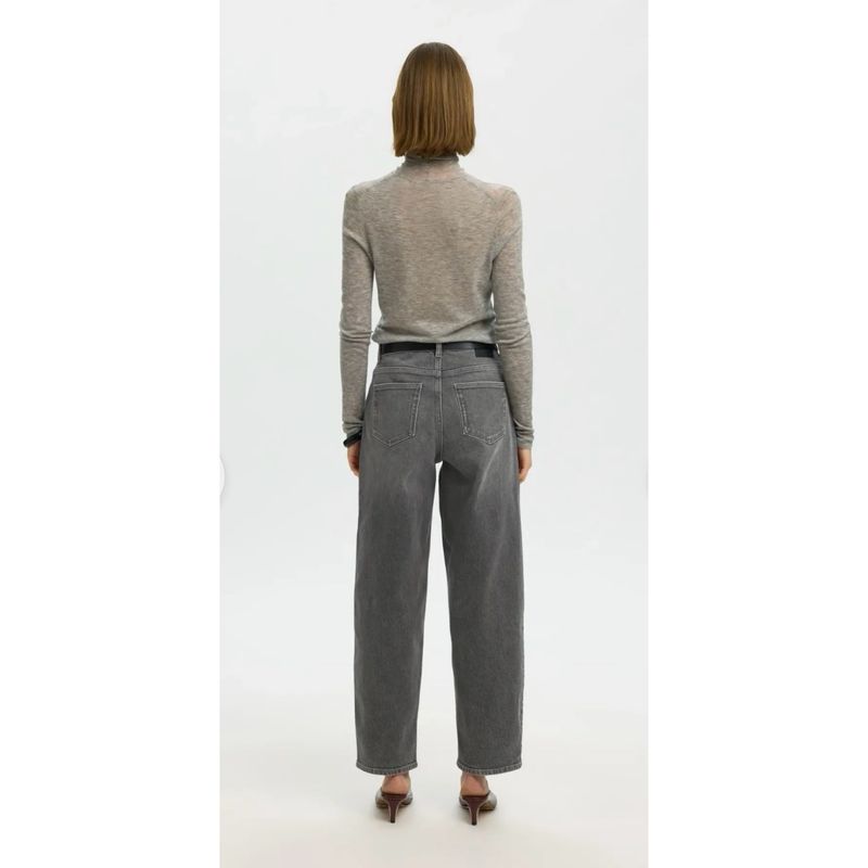 Barrel Bea Kori jeans medium grey denim SELECTED