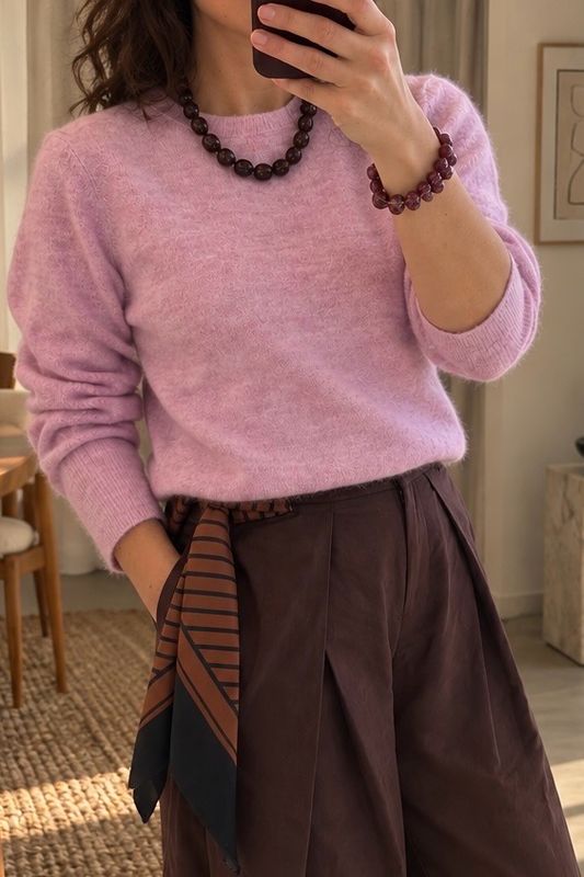 Lulu knit orchid melange SELECTED