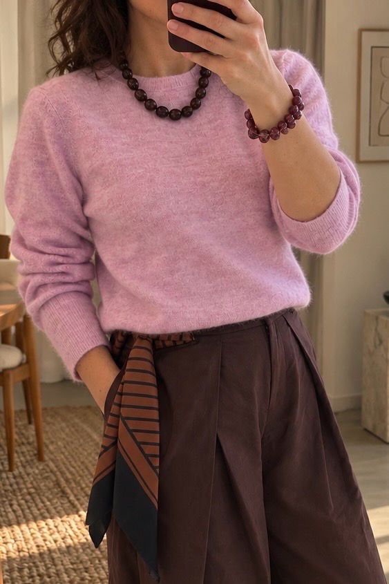 Lulu knit orchid melange SELECTED