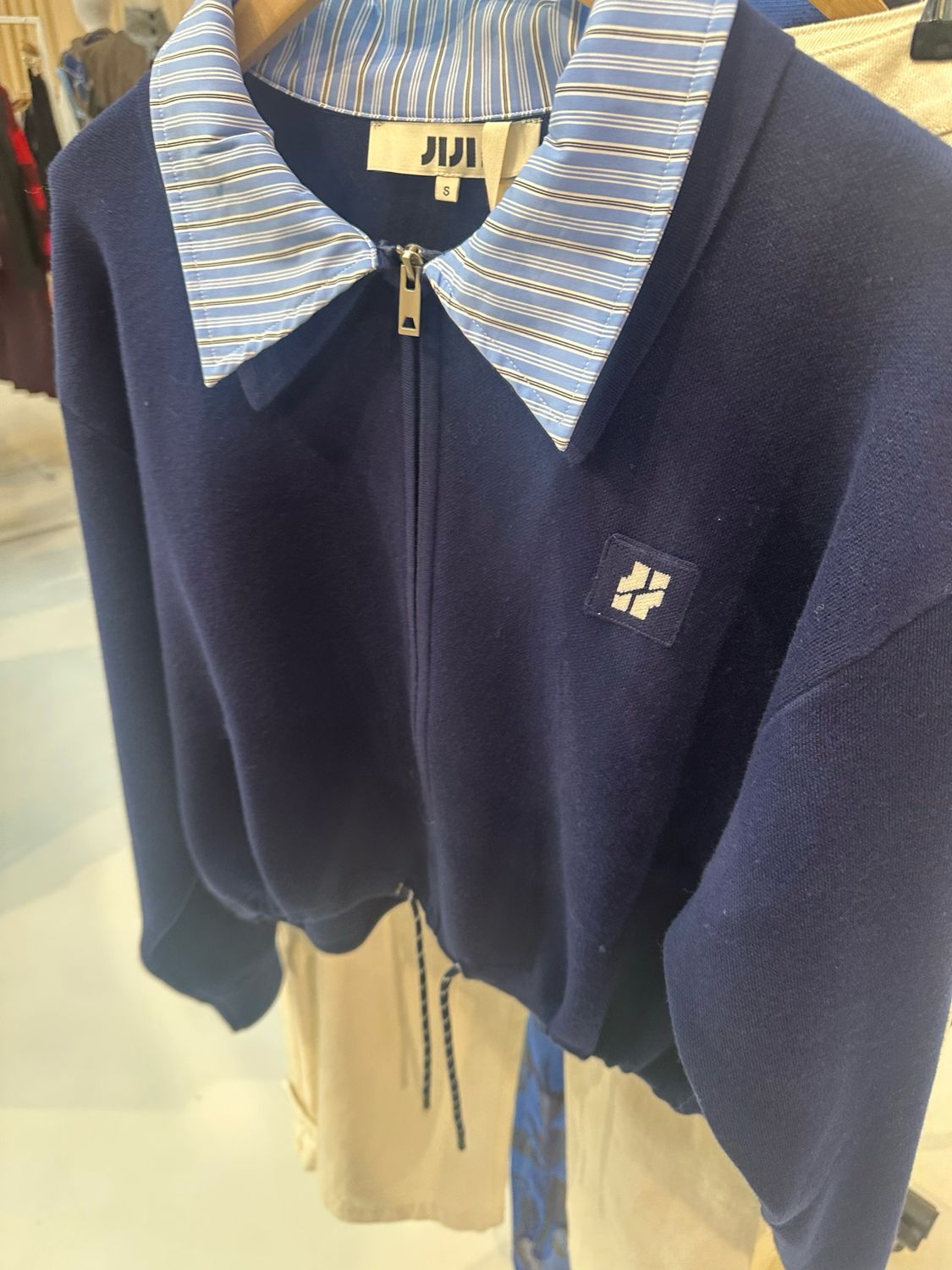 Cardigan Jim bleu marine JIJI STUDIO
