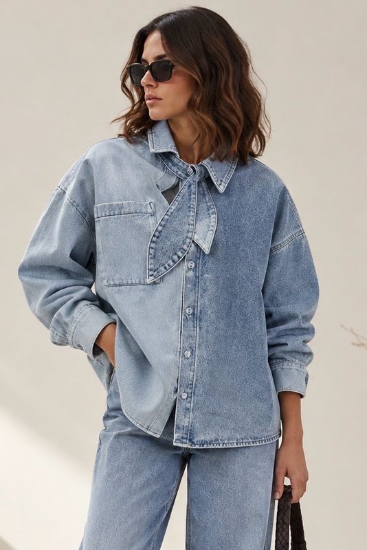 Surprised two tone jeans vest CKS