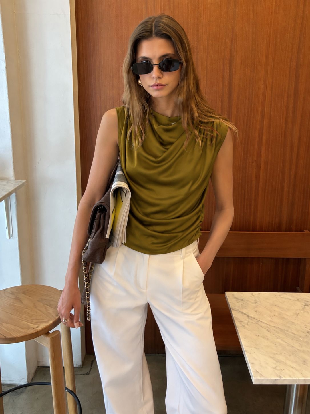 Olina top green SELECTED