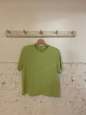 T- shirt met epauletten - pistache