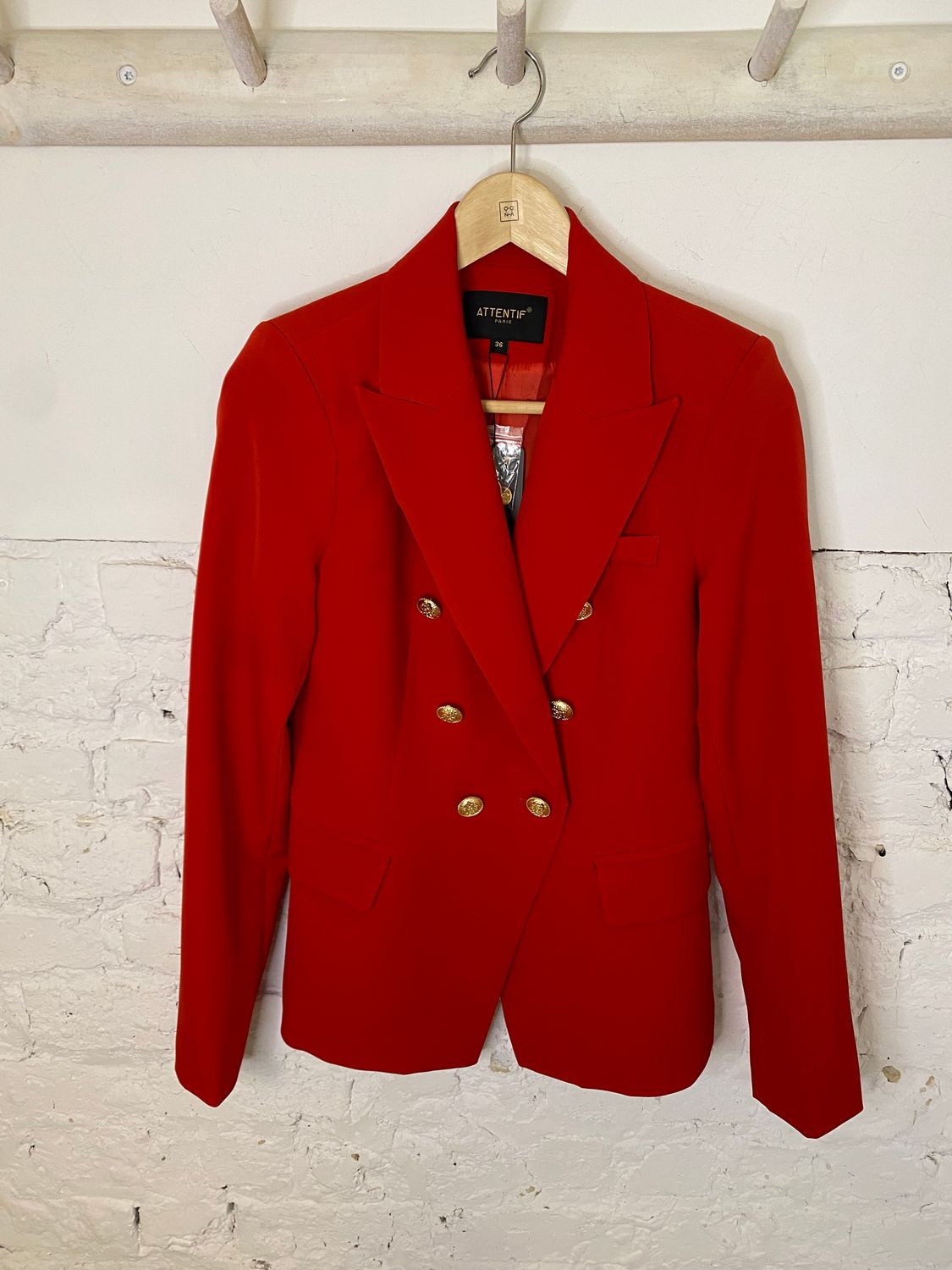 Blazer met gouden knopen - rood