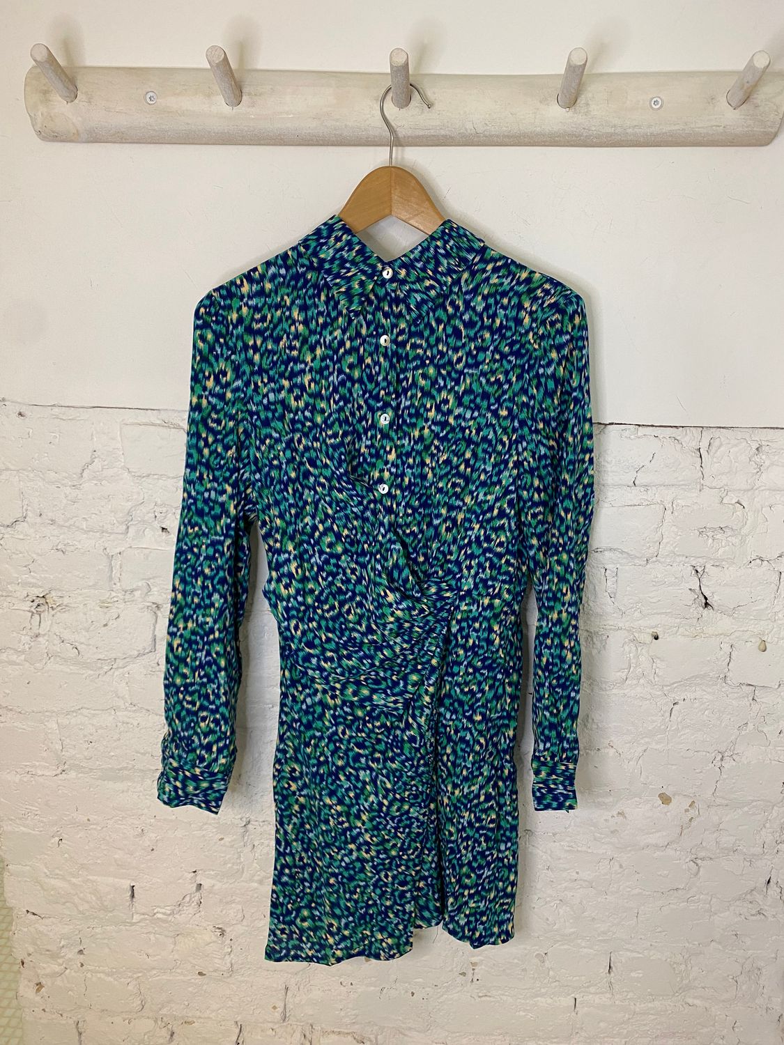Kleedje kort - leopard groen &amp; blauw