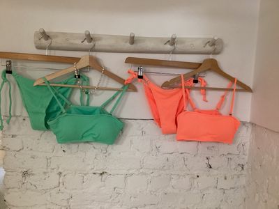 Bikini groen / fluo orange